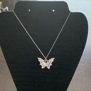 Delicate Silver Butterfly Necklace by BB Lila